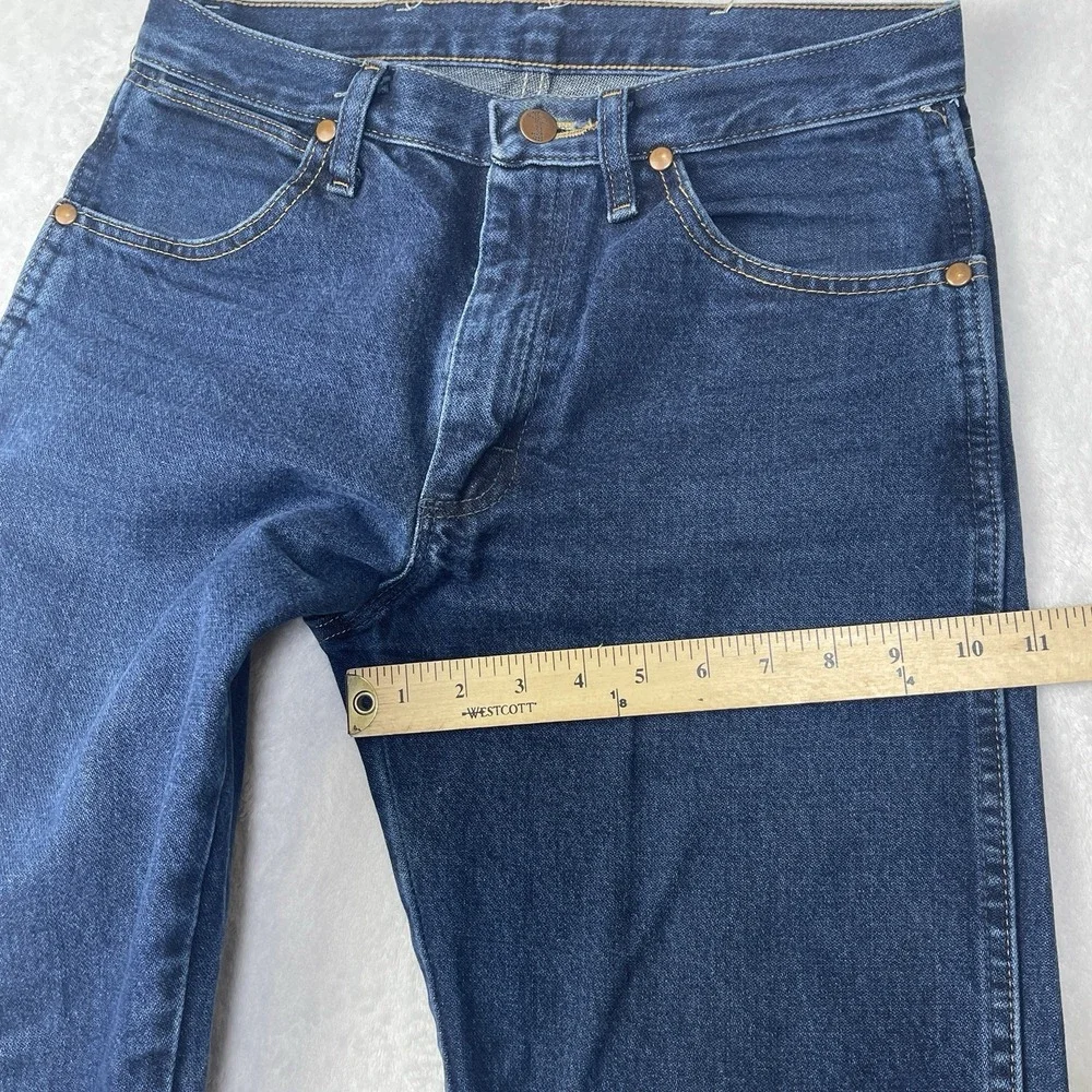Wrangler Jeans Men's 29/30 Blue Denim Cowboy Cut Relaxed Fit Mid Rise Western
